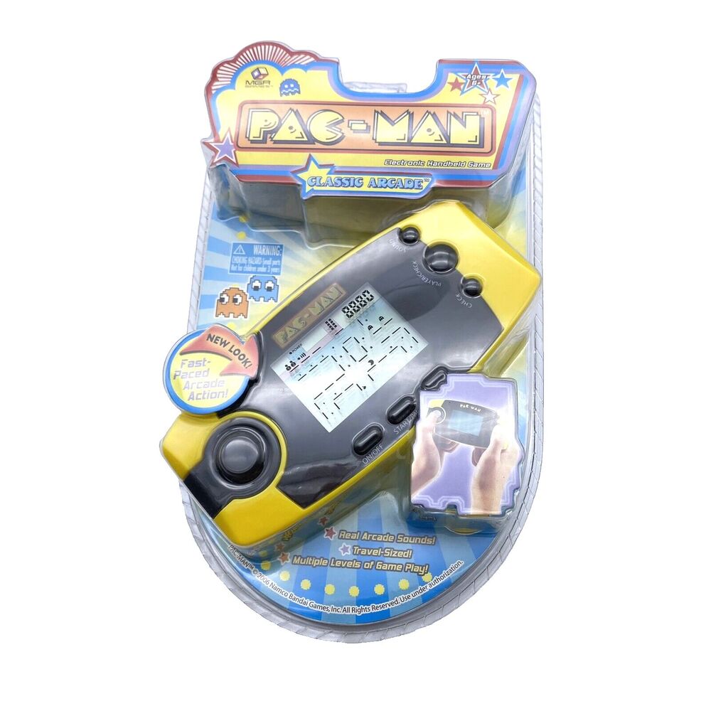 Pac-Man Classic Arcade Electronic Handheld Game MGA Games Namco Bandai 2006